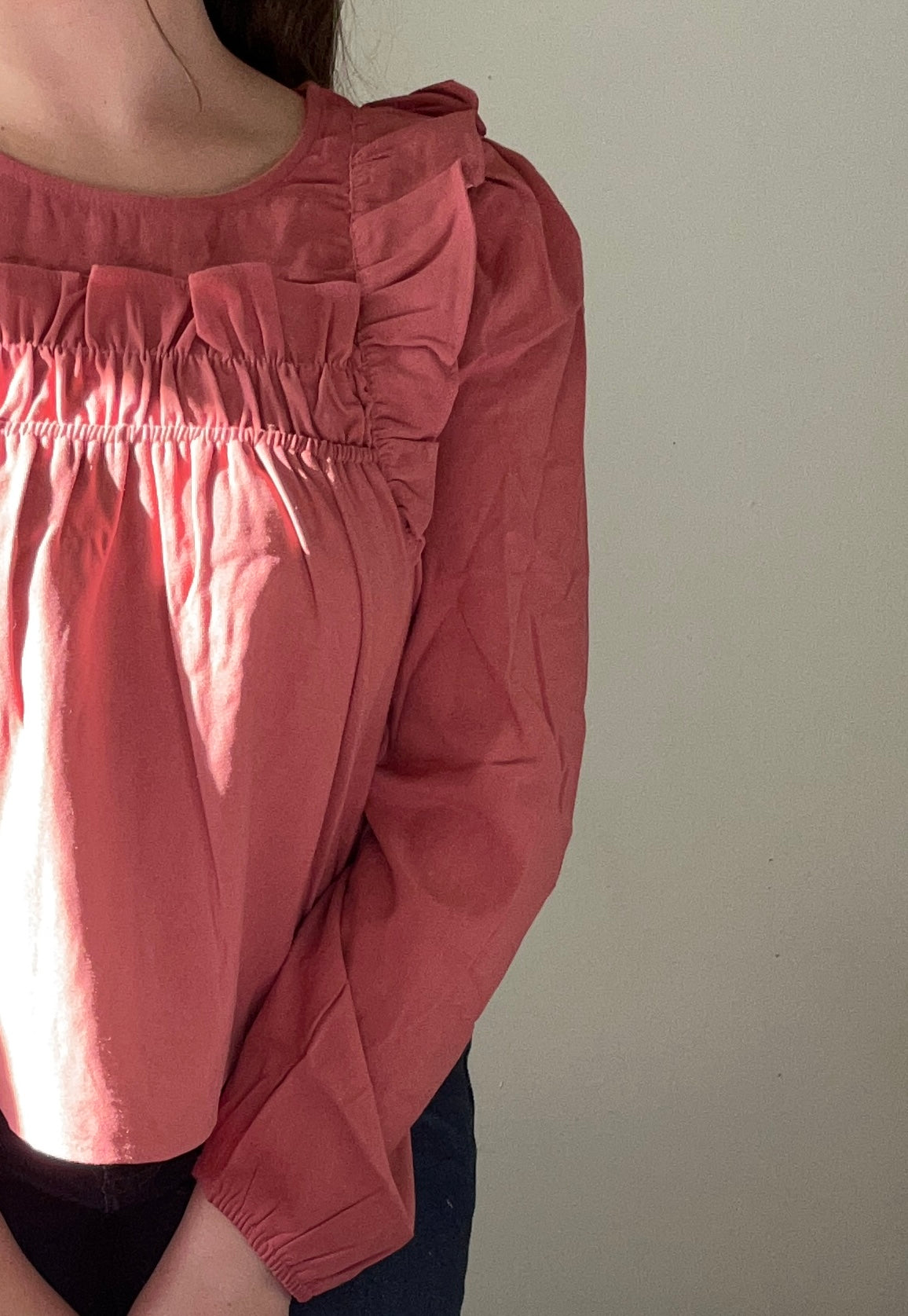Ruffled Up Top - Mauve