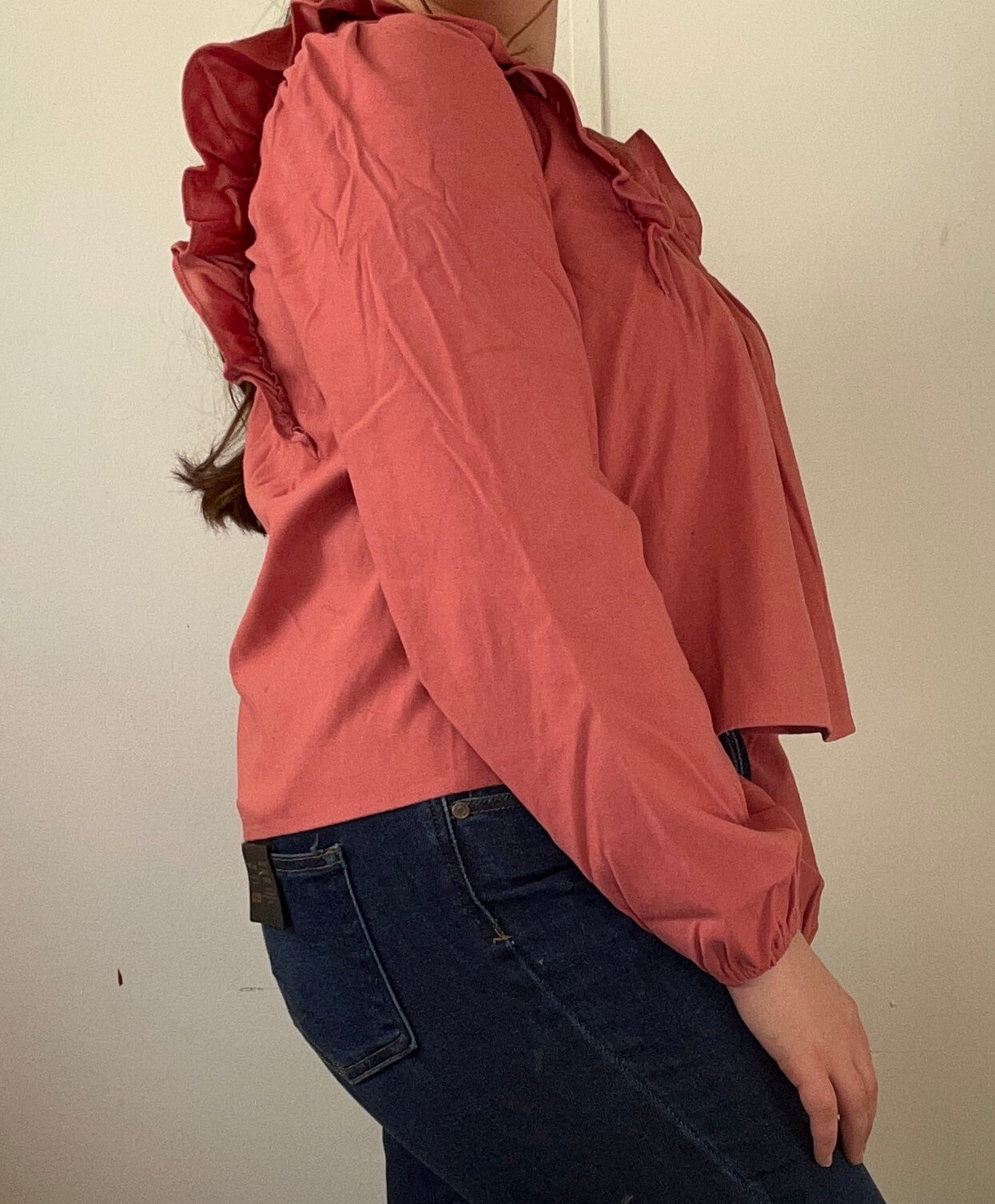 Ruffled Up Top - Mauve