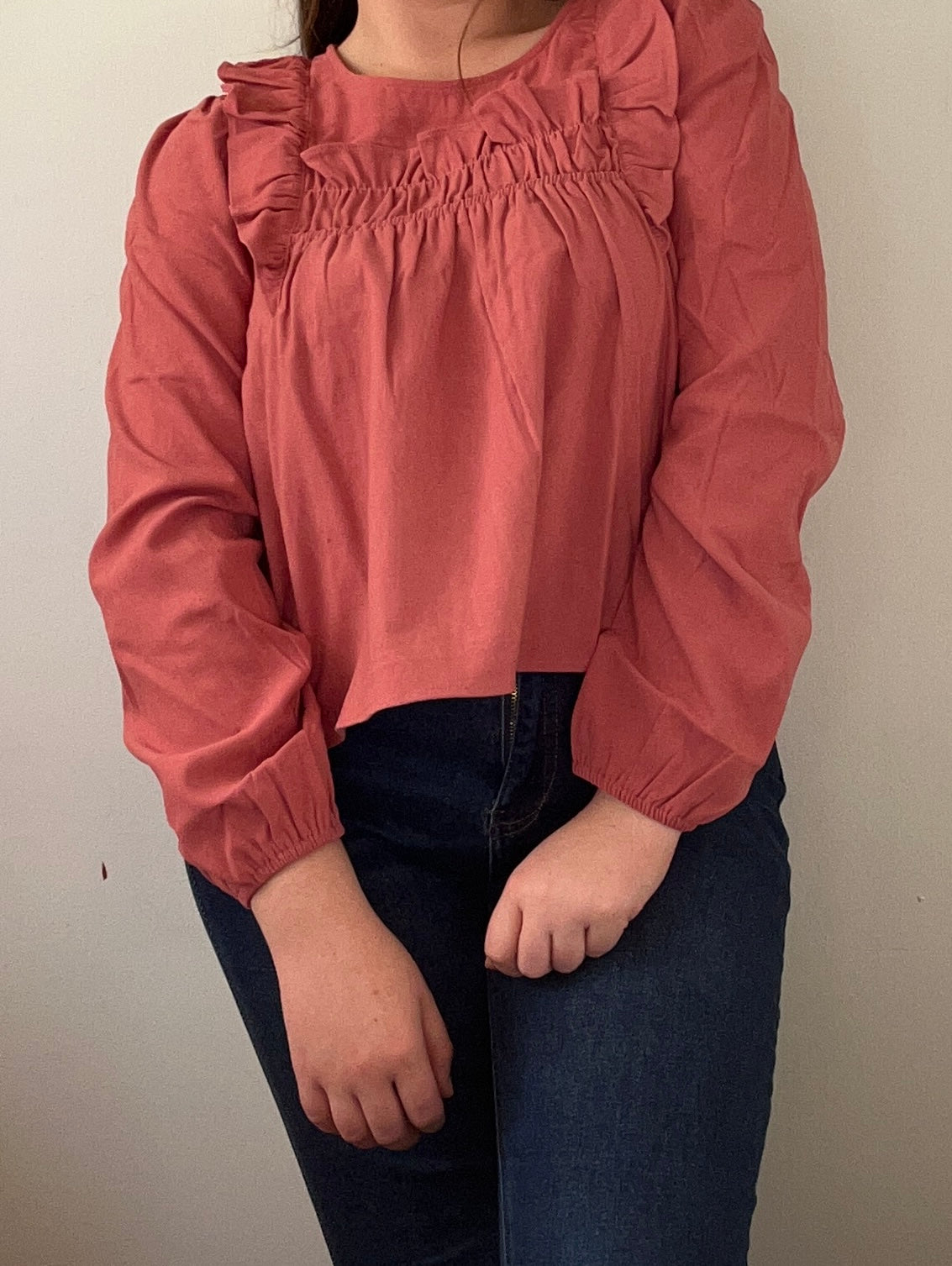 Ruffled Up Top - Mauve
