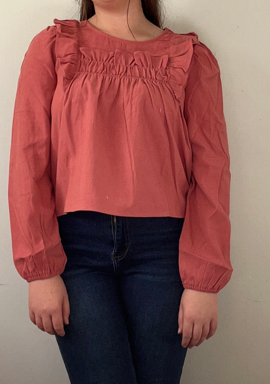 Ruffled Up Top - Mauve