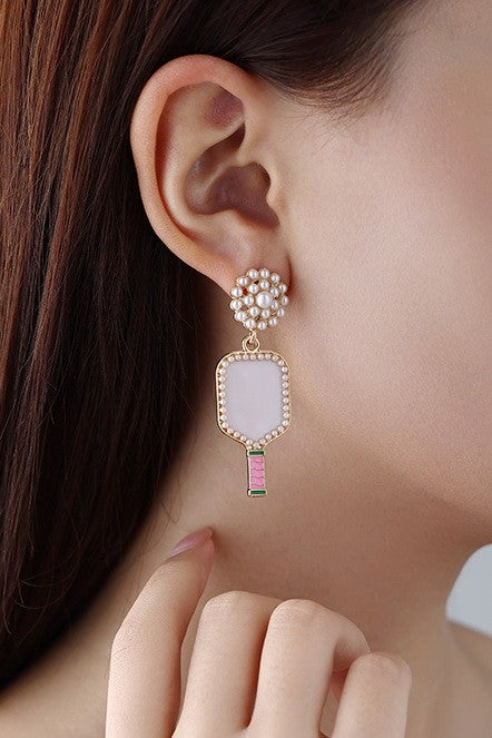 Racket Drop Earrings
