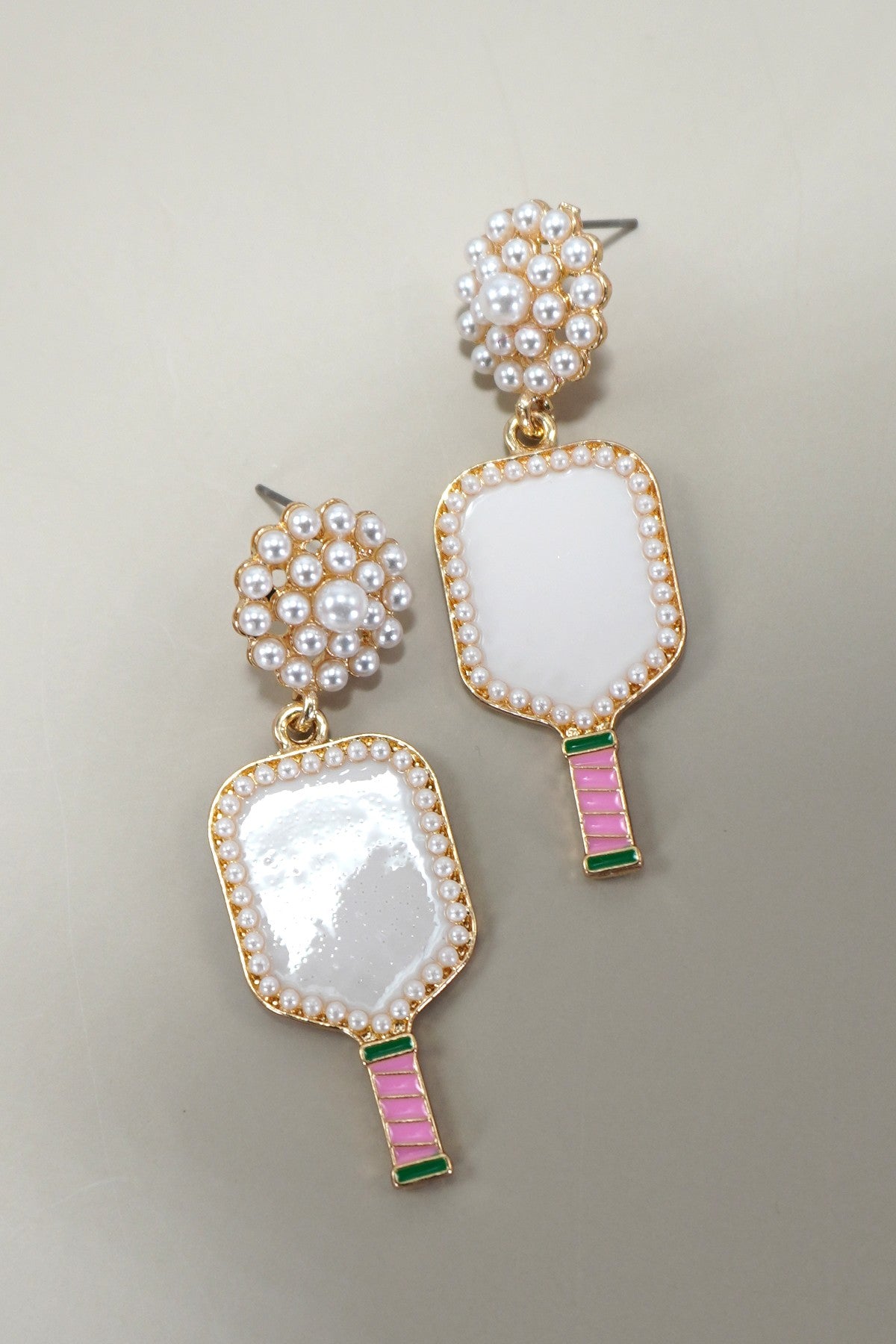 Racket Drop Earrings
