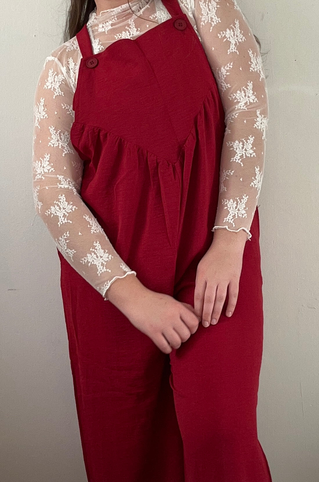 Ms. Valentine Jumpsuit -  Red