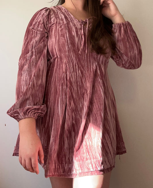 Sweet Love Dress - Pink Velvet