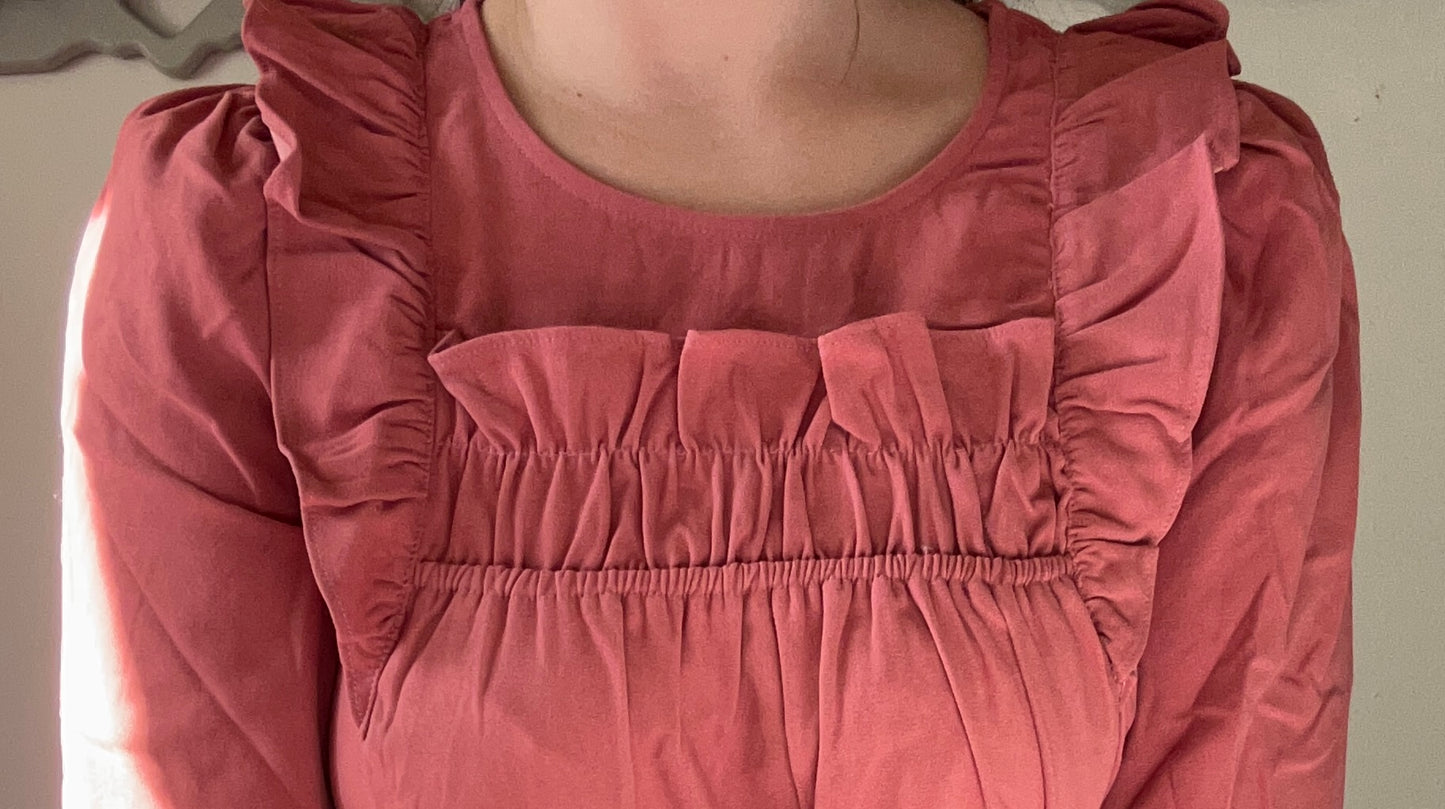 Ruffled Up Top - Mauve