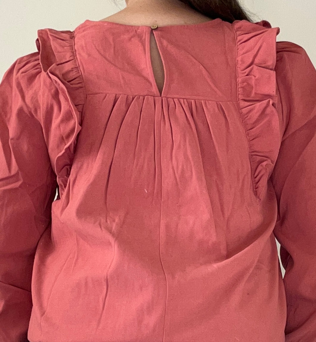 Ruffled Up Top - Mauve