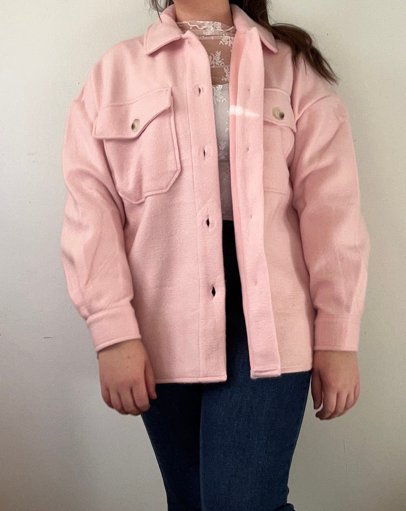 Cozied Up Shacket - Pink