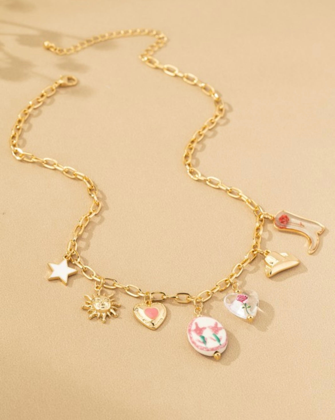 Charmed Up- Gold Necklace