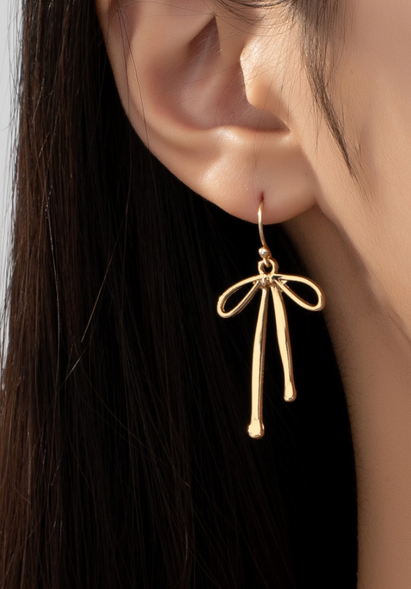 Bow Bow- Silver Earrings