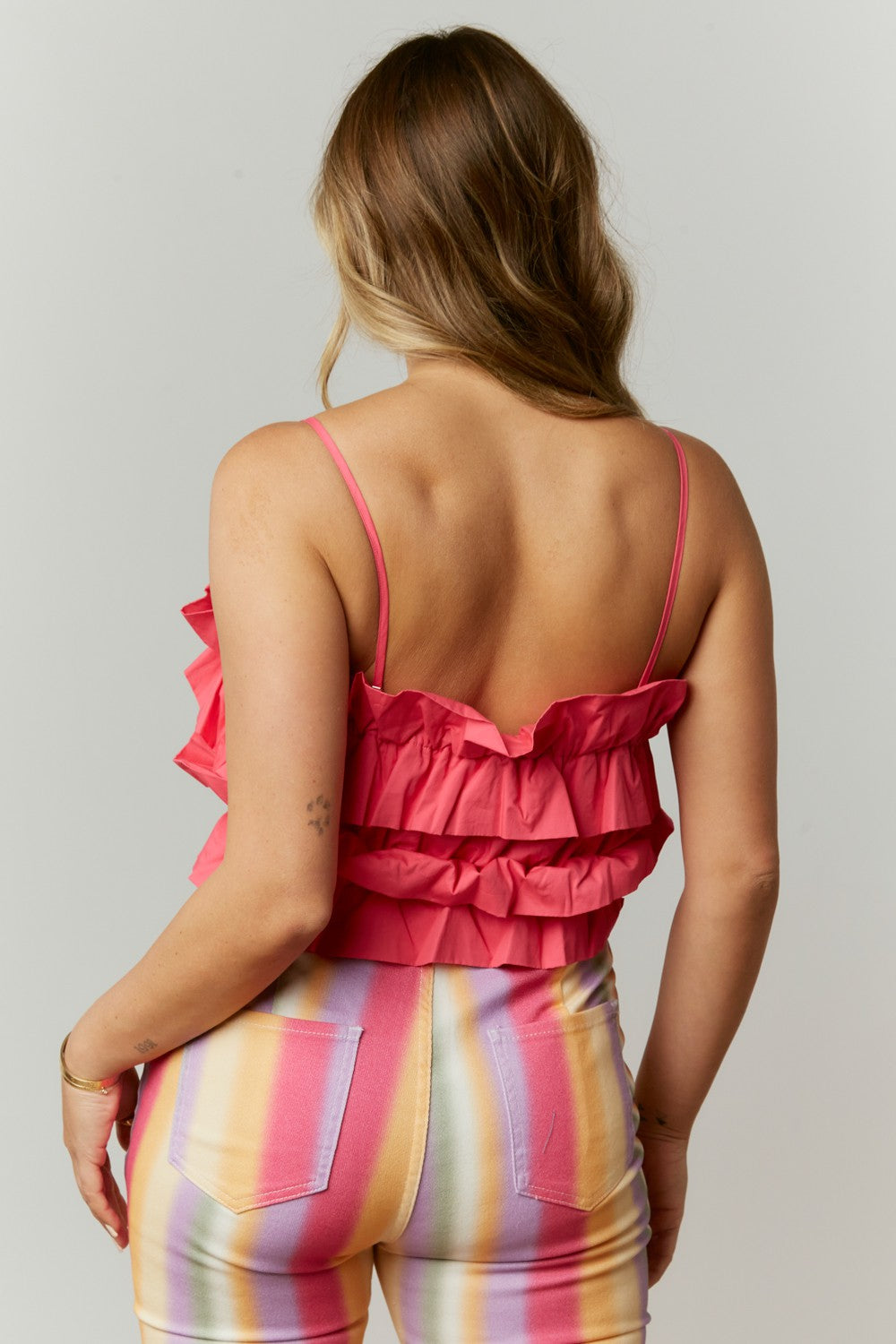 cropped ruffle