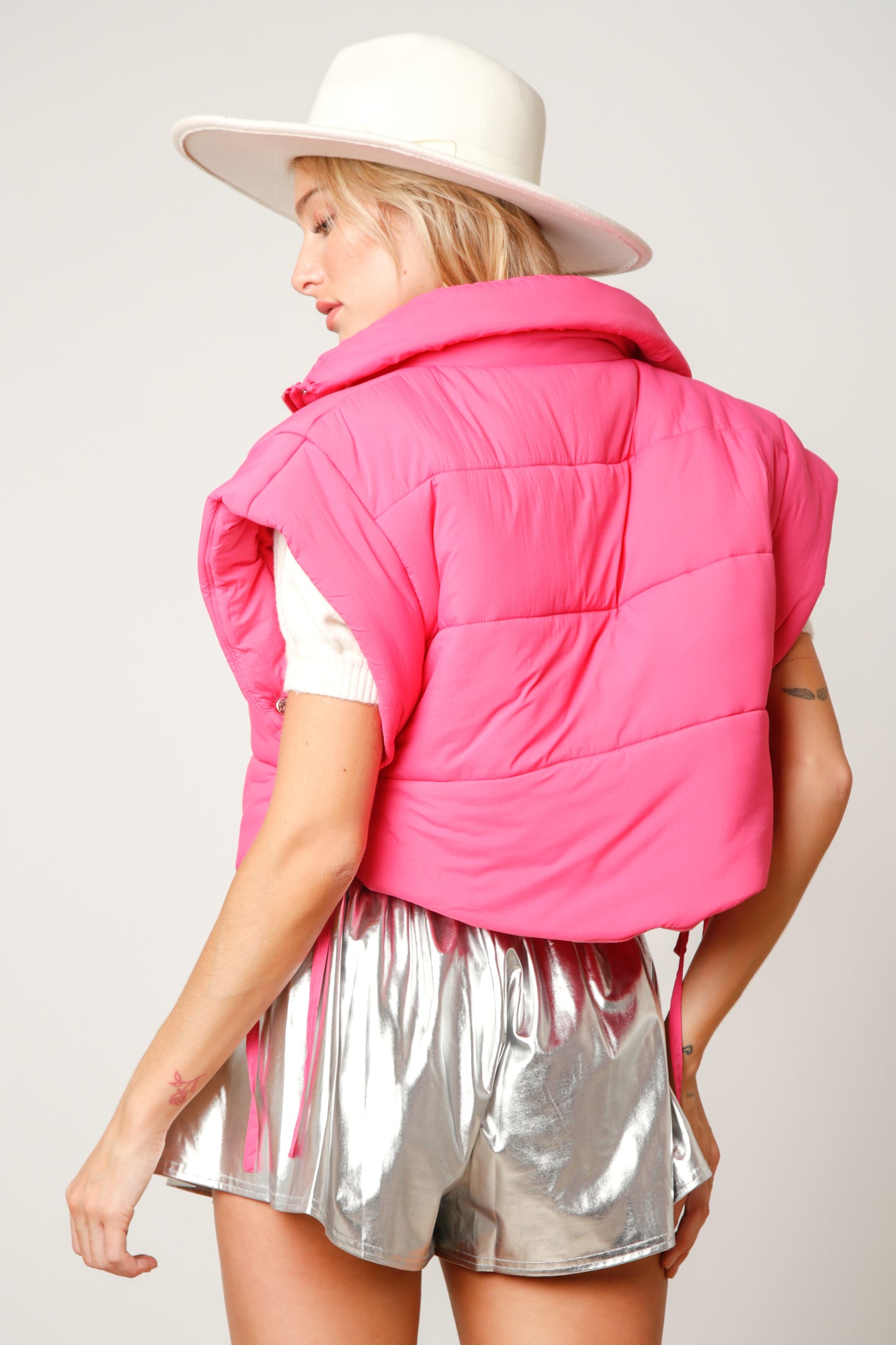 Hot Pink Puff Vest
