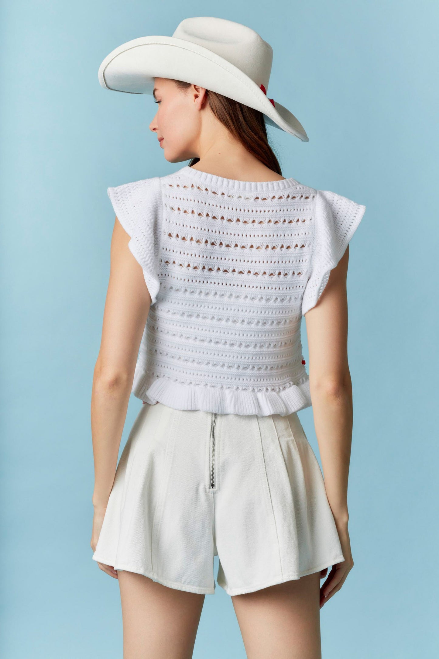 Ribbon Trim Knit Top